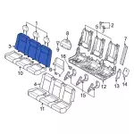 HK4Z9966600AU - Body: Seat Back Cover for Ford: Transit-150, Transit-250, Transit-350, Transit-350 HD Image