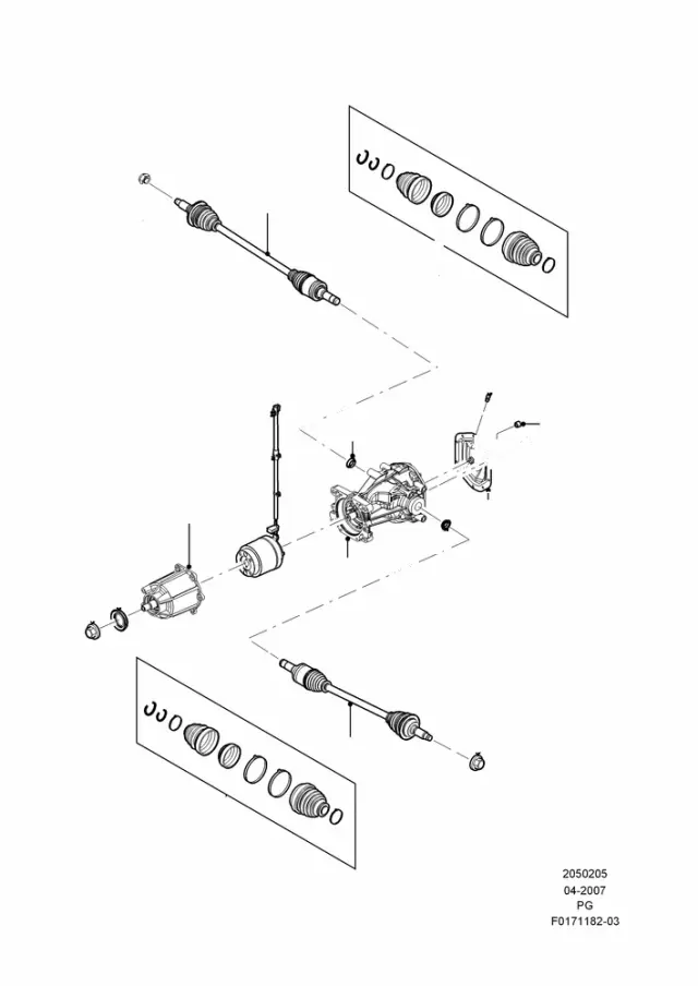5L8Z4B416AA - Front Drive Axle: Axle Seals for Ford Image