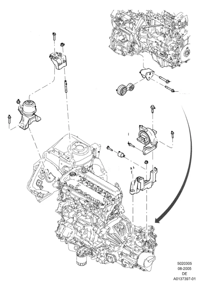 W711574S439 - Engine: Front Mount Stud for Ford Image