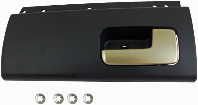 80473 - Body: Interior Door Handle Rear Right Kit Gold Lever Black Housing for Dorman Image