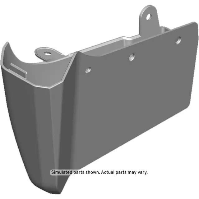 84574878 - : 2020-2025 GMC - Black Rear Driver Side Tire Front Air Deflector for GM Image