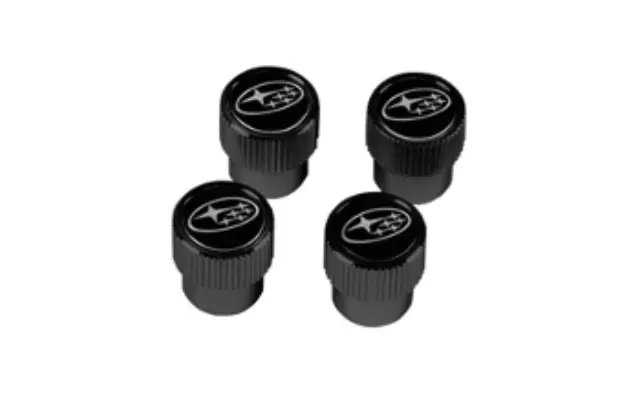 SOA342L168 - Wheels: Valve Stem Covers, Subaru, Black for GM Image