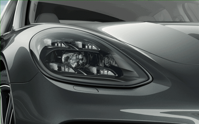 971044904 - Exterior: 2018-2022 Porsche Panamera Front Left Driver &amp; Right Passenger LED Matrix Headlights Dark Tinted Matte Black for Porsche: Panamera Image