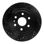 63346045L - : DFC Brake Rotor - Drilled and Slotted - Black for DYNAMIC FRICTION Image