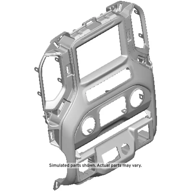 84054807 - : Black Instrument Panel Radio Front Trim Plate for Chevrolet: Silverado 1500, Silverado 1500 LTD, Silverado 2500 HD, Silverado 3500 HD | GMC: Sierra 1500, Sierra 1500 Limited, Sierra 2500 HD, Sierra 3500 HD Image