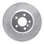 63131114R - : DFC Brake Rotor - Drilled and Slotted - Silver for DYNAMIC FRICTION Image