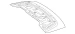 2057501475 - Trunk Lid: Soft Top Compartment Lid for Mercedes-Benz: C43 AMG, C63 AMG, C63 AMG S Image