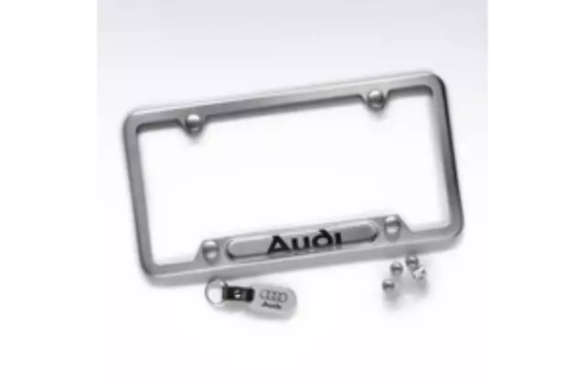 ZAW355040A - Exterior: License Plate Frame Kit - Audi Sport Logo for Audi: A3, A3 Quattro, A3 Sportback e-tron, A4 allroad, A4 Quattro, A5 Quattro, A5 Sportback, A6 Quattro, A7 Quattro, A7 Sportback, A8 Quattro, allroad, Q3, Q5, Q7, Q8, R8, RS3, RS5, RS5 Sportback, RS7, S3, S4, S5, S5 Sportback, S6, S7, S8, SQ5, TT Quattro, TT RS Quattro, TTS Quattro Image