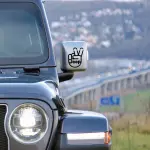 68663215AA - : Jeep Wave Outline Hand Graphic, Gloss Black, sold by Visco for Jeep: Gladiator, Wrangler, Wrangler JK Image