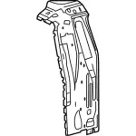 9L3Z1840477A - Body: Inner Lock Pillar for Ford Image