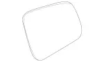 2048101021 - Driver Door: Mirror Shell with Glass for Mercedes-Benz: C250, C300, C350 Image