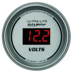 6593 - : GAUGE, VOLTMETER, 2 1/16", 18V, DIGITAL, SILVER DIAL W/ RED LED for AutoMeter Image