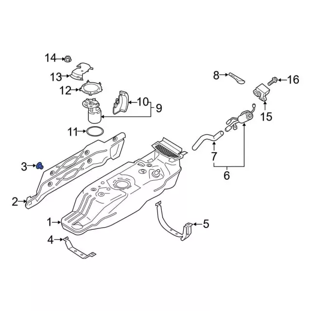 W709729S442 - : Fender Liner Retainer Nut for Ford Image