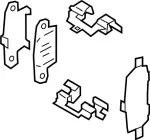 4408060U28 - : Disc Brake Anti-Rattle Clip Set for Infiniti Image