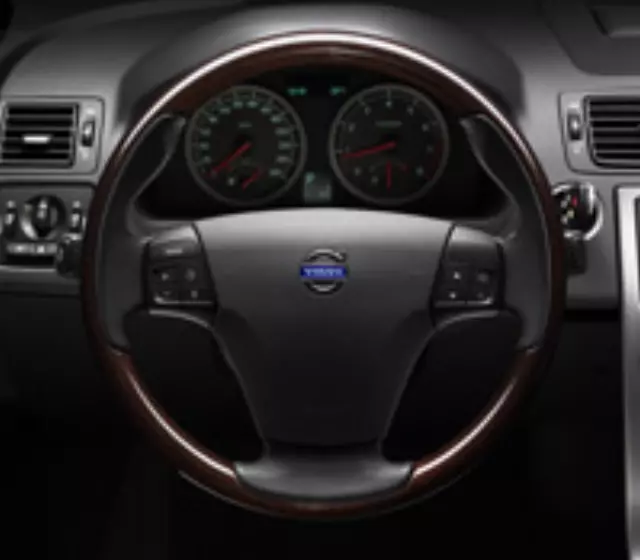 2004-2013 Volvo Wood Steering Wheel - Polished Finish - Volvo (30741539)