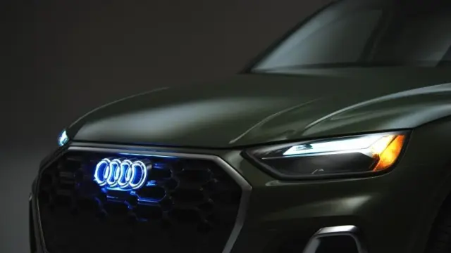 4M8052112 - Exterior: Illuminated Front Audi Rings for Audi: Q5, Q5 Sportback, Q8, SQ8 Image