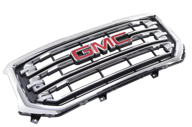 Bright Chrome Front Grille with GMC Emblem, Bezel, Clips, Nuts, and Bolts - GM (23496236)