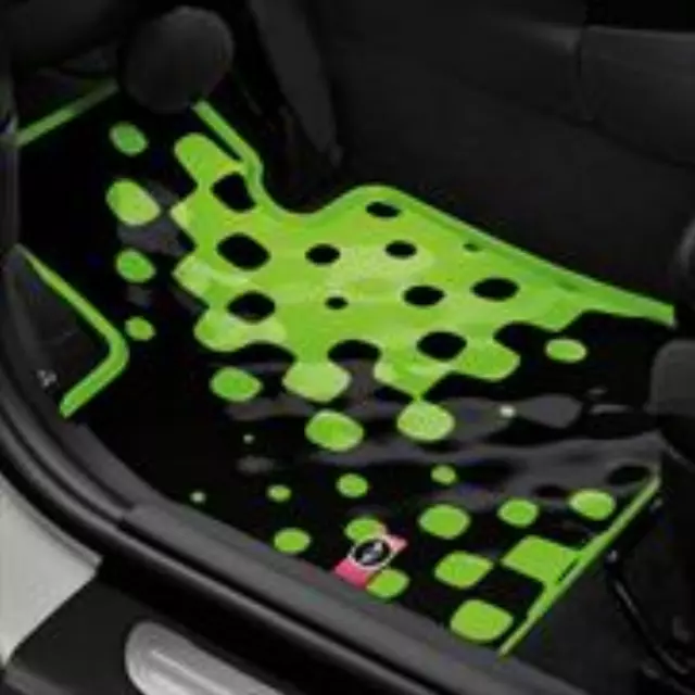 51472358058 - : All Weather Floor Mats - Vivid Green - Rear for Mini Image