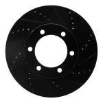 63376124R - : DFC Brake Rotor - Drilled and Slotted - Black for DYNAMIC FRICTION Image