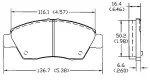 13050461 - : Disc Brake Pad Set for Acura: RSX | Honda: Civic, Civic del Sol, Fit Image