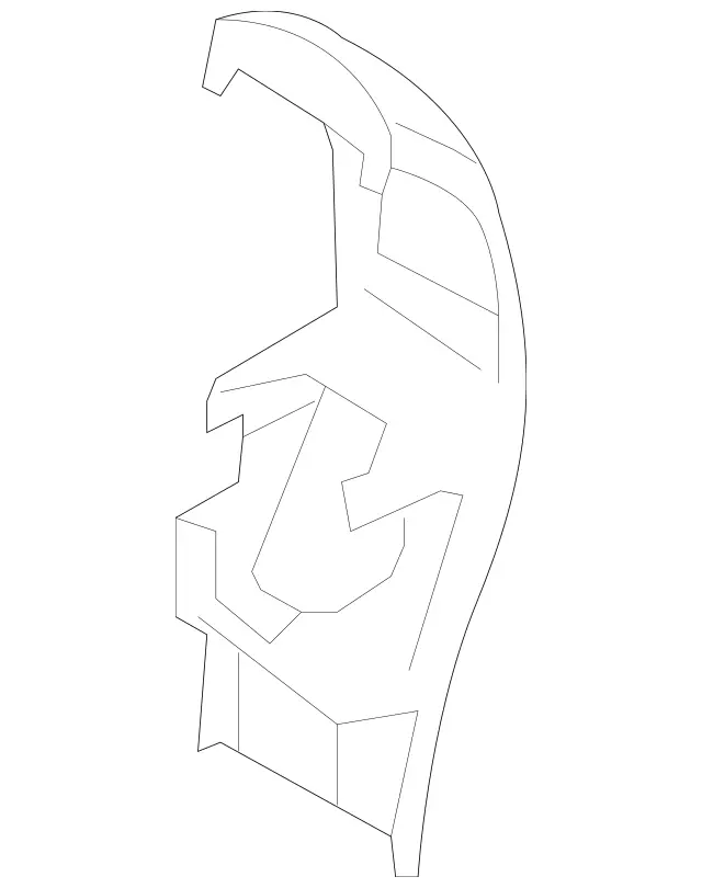 16468025007E94 - Body: Rear Cover for Mercedes-Benz Image