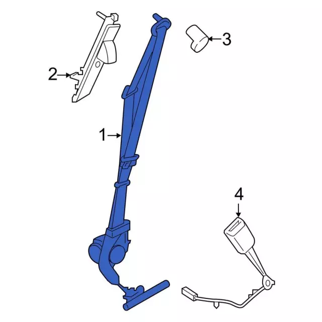 Seat Belt Lap And Shoulder Belt - Ford (FT4Z-58611B08-AK)