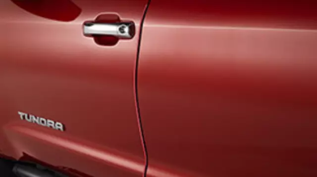 PT9363421103 - Exterior: 2018-2021 Toyota Tundra - Door Edge Guard, Barcelona Red Metallic for Toyota: Tundra Image