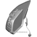 84952602 - : Black Driver Side Door Mirror without Cover for GM Image
