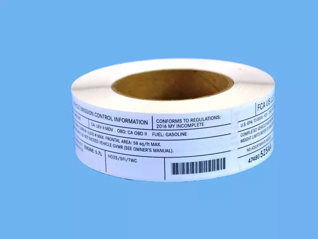 47480525AA - Labels: Vehicle Emission Control Information Label for Mopar Image