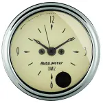 1885 - : GAUGE, CLOCK, 2 1/16", 12HR, ANALOG, ANTIQUE BEIGE for AutoMeter Image