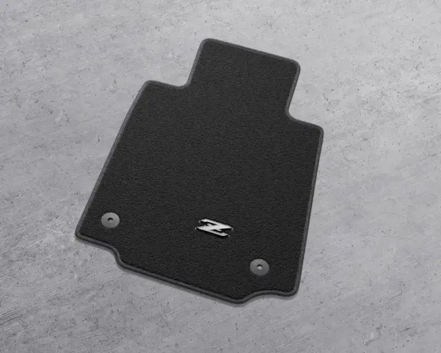 T99E26PA0B - Interior: Carpeted Floor Mats - w/ Metal Z Logo (2-piece / Black) for Nissan: Z Image