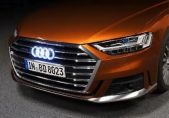 4N0052111 - Exterior: Audi Illuminated Rings - A8/S8 for Audi: A8 Quattro, S8 Image