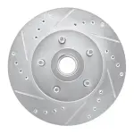 63156008L - : DFC Brake Rotor - Drilled and Slotted - Silver for DYNAMIC FRICTION Image