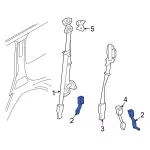 7L1Z7860045AK - Electrical: Center Buckle for Ford: Expedition | Lincoln: Navigator Image