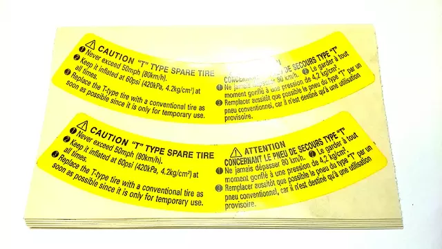 Caution Label - Subaru (91551AA062)