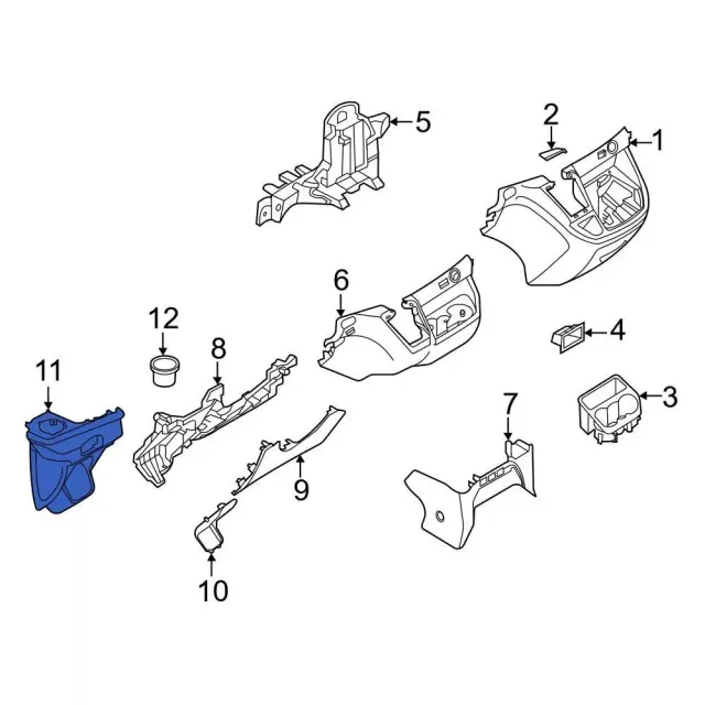 LK4Z6113562AE - : Instrument Panel Cup Holder for Ford: E-Transit, Transit-150, Transit-250, Transit-350, Transit-350 HD Image