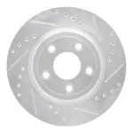 63154046R - : DFC Brake Rotor - Drilled and Slotted - Silver for DYNAMIC FRICTION Image