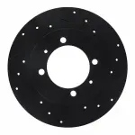 63372011R - : DFC Brake Rotor - Drilled and Slotted - Black for DYNAMIC FRICTION Image