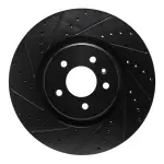 63346042L - : DFC Brake Rotor - Drilled and Slotted - Black for DYNAMIC FRICTION Image