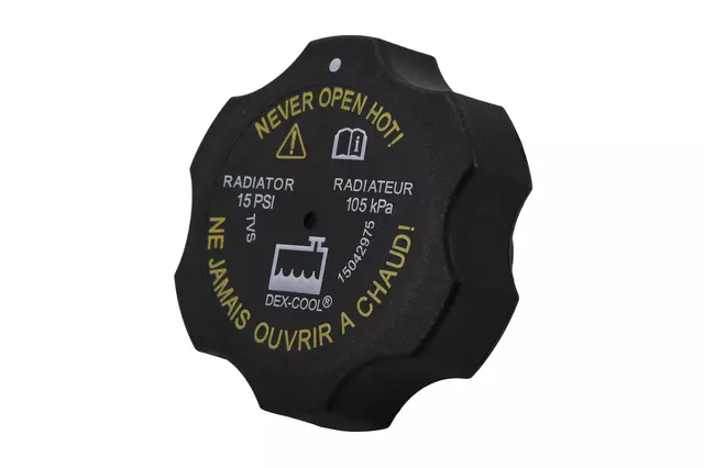 RC85 - Cooling System: ACDelcoâ„¢ Radiator Cap for Buick: Enclave, LaCrosse, Lucerne, Rainier | Chevrolet: Colorado, Express 1500, Express 2500, Express 3500, Express 4500, HHR, Impala, Monte Carlo, Trailblazer, Trailblazer EXT, Traverse | GMC: Acadia, Acadia Limited, Canyon, Envoy, Envoy XL, Envoy XUV, Savana 1500, Savana 2500, Savana 3500, Savana 4500 | Hummer: H3, H3T | Oldsmobile: Bravada | Pontiac: Grand Prix, Montana | Saturn: Outlook Image