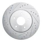 63168019L - : DFC Brake Rotor - Drilled and Slotted - Silver for DYNAMIC FRICTION Image