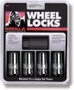 76681N - : Original Gorilla Lock Set Duplex Acorn 13/16"&amp;7/8" Dual Hex 1/2"-20 Chrome 4Pk for Gorilla Automotive Image