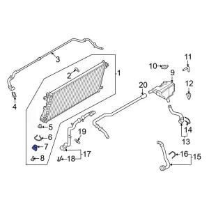 LC3Z8592A - Cooling System: Engine Water Pump Outlet Pipe for Ford Image