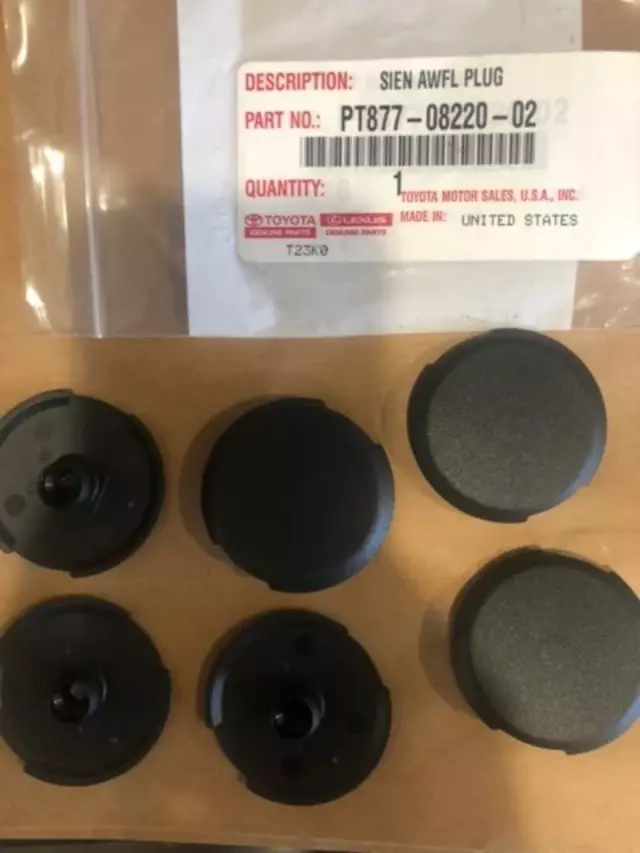 PT8770822002 - Serviceable Components: Floor Plugs, 6pc for Toyota: Sienna Image