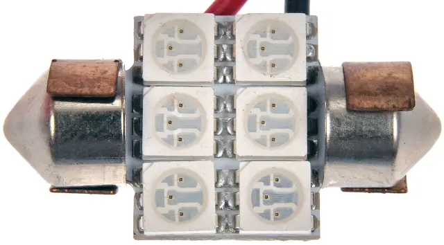 3175ASMD - Electrical, Lighting and Body: 3175 Amber 5050SMD 6 LED bulb for Dorman Image