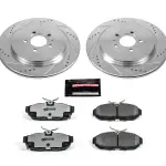 K640226 - : Z26 Street Performance Ceramic Brake Pad and Drilled &amp; Slotted Rotor Kit for PowerStop Image