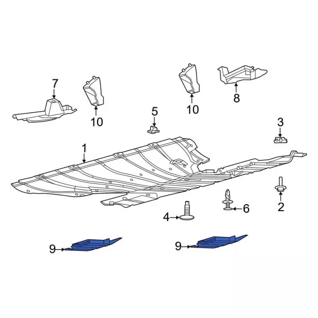LJ9Z5411779A - Body: Front Deflector for Ford: Mustang Mach-E Image