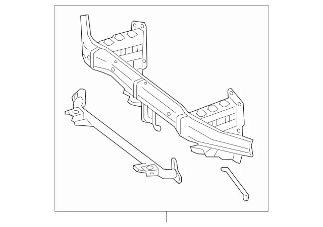 1666204801 - Front-End Assembly, Front Panel: Crossmember for Mercedes-Benz: GL350, GL450, GL550, GLE300d, GLE350, GLE400, GLE43 AMG, GLE450 AMG, GLE550e, GLE63 AMG, GLE63 AMG S, GLS350d, GLS450, GLS550, ML250, ML350, ML400, ML550, ML63 AMG Image image
