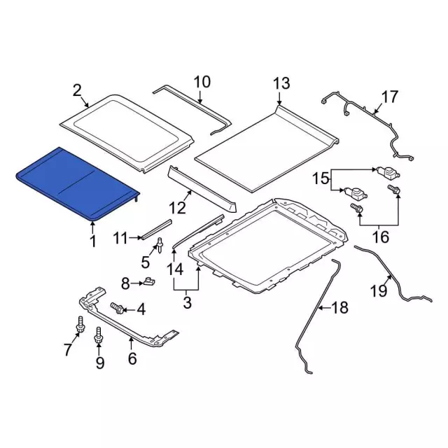 ML3Z16500A18C - Body: Front Glass for Ford Image