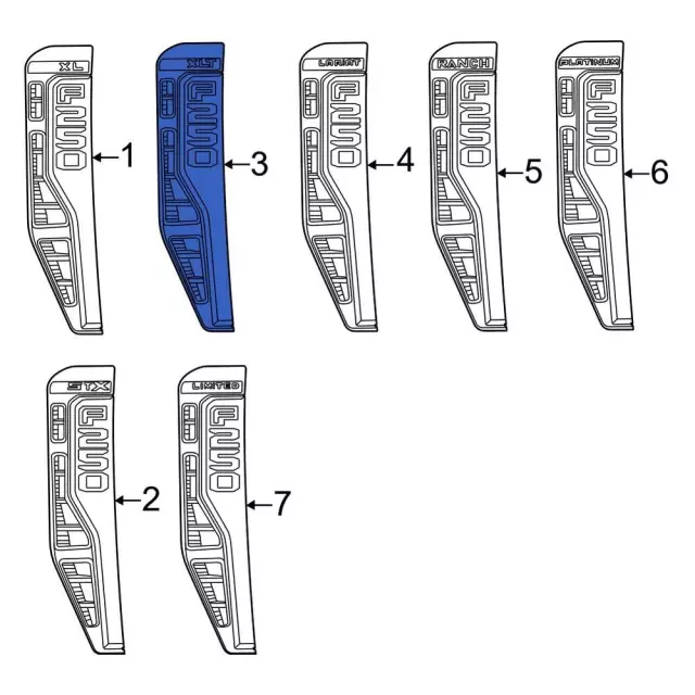 PC3Z16720AL - Body: Nameplate for Ford: F-250 Super Duty Image